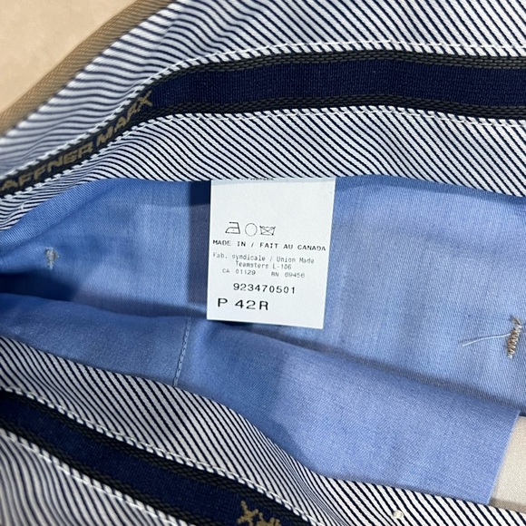 NWT Hart Schaffner Marx 42R Unhemmed Wool Spandex Blend Traveler Slacks Pants - Picture 6 of 11